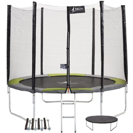 Trampolino rotondo Ø300cm con rete scaletta copertura e kit di ancoraggio