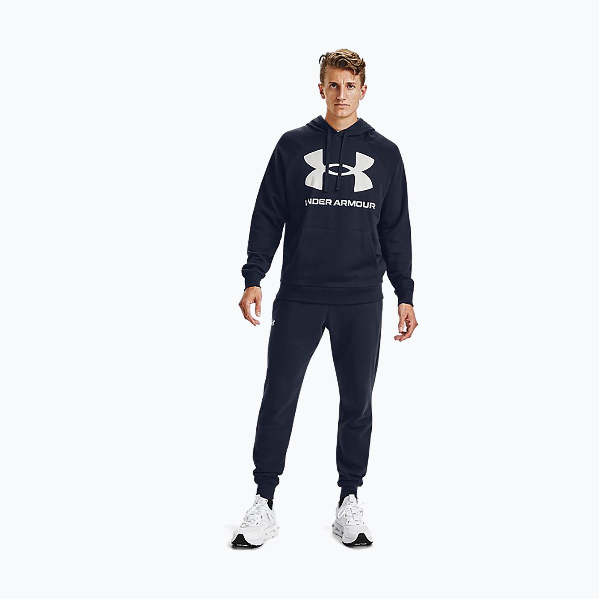 Casaco de treino com capuz com logótipo grande Rival para homem (Azul Marinho) 5/7