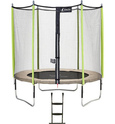 Jumpi Taupe/Grün 250 Trampolin + Leiter