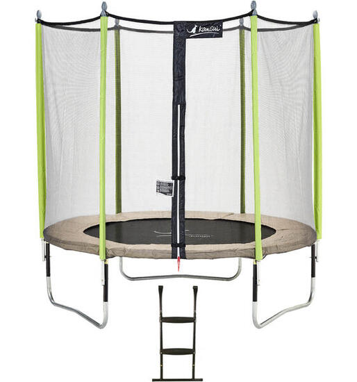 Jumpi Taupe/Grün 250 Trampolin + Leiter