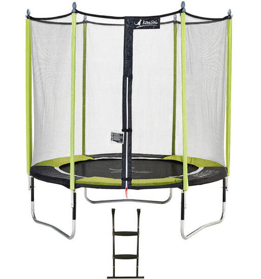 Jumpi Trampolin Grün/Schwarz 250 + Leiter