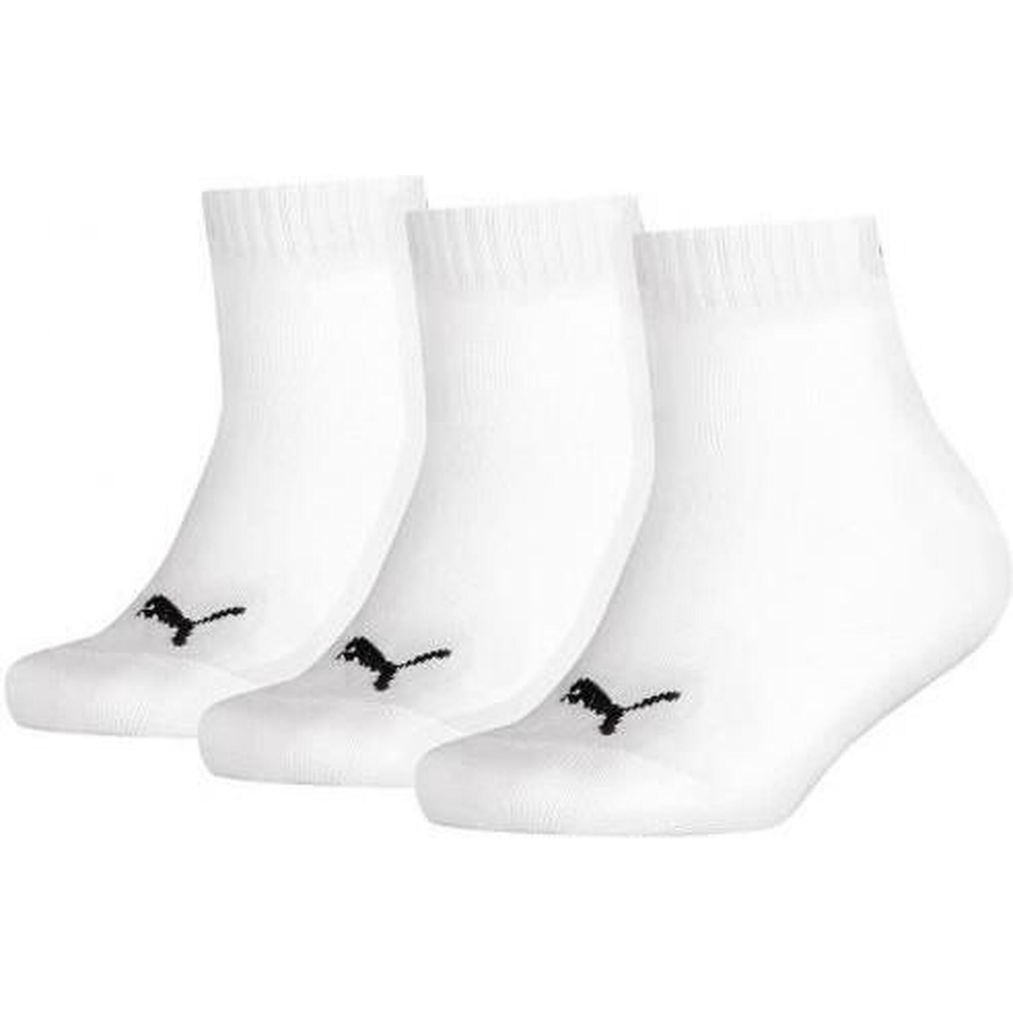 2 pares de calcetines altos para niño Puma Kids Seasonal Quarter 2P 938007  White Combo 01