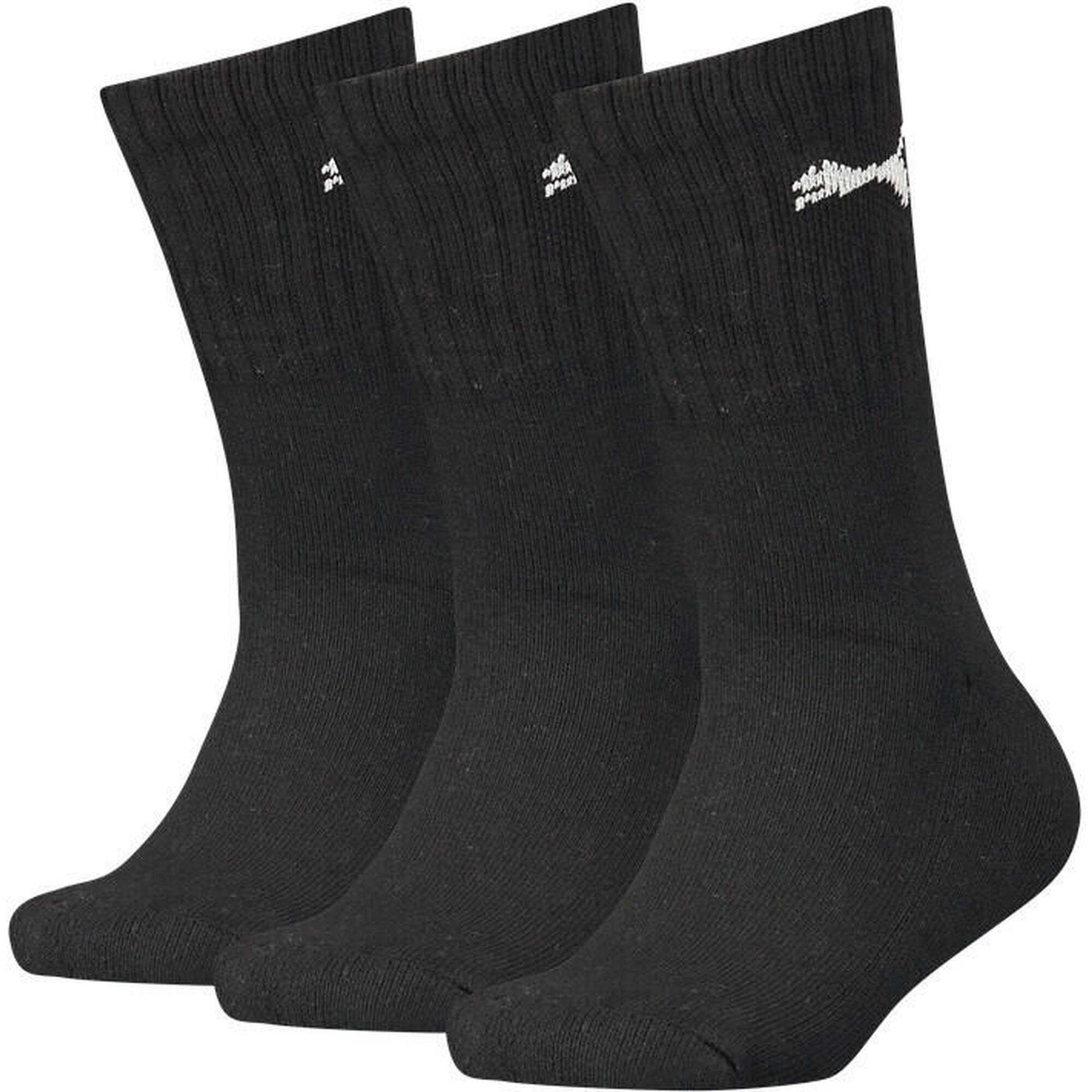 Puma - Chaussettes Unisexe Paquet De 3 Confortable À Porter - Chaussettes - Noir - 31/34 - Decathlon