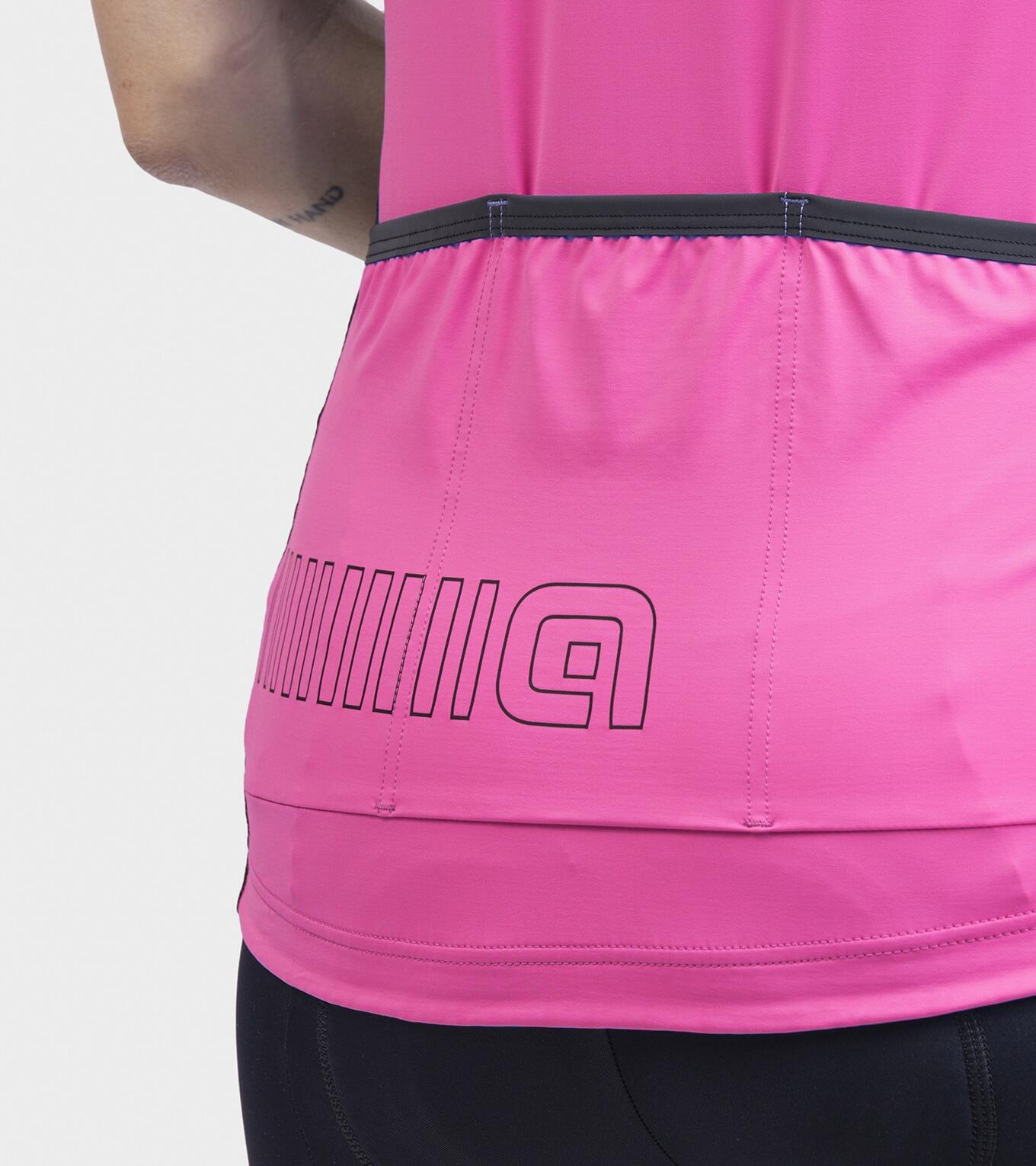 Camisola feminina manga curta Alé Color Block rosa 6/7