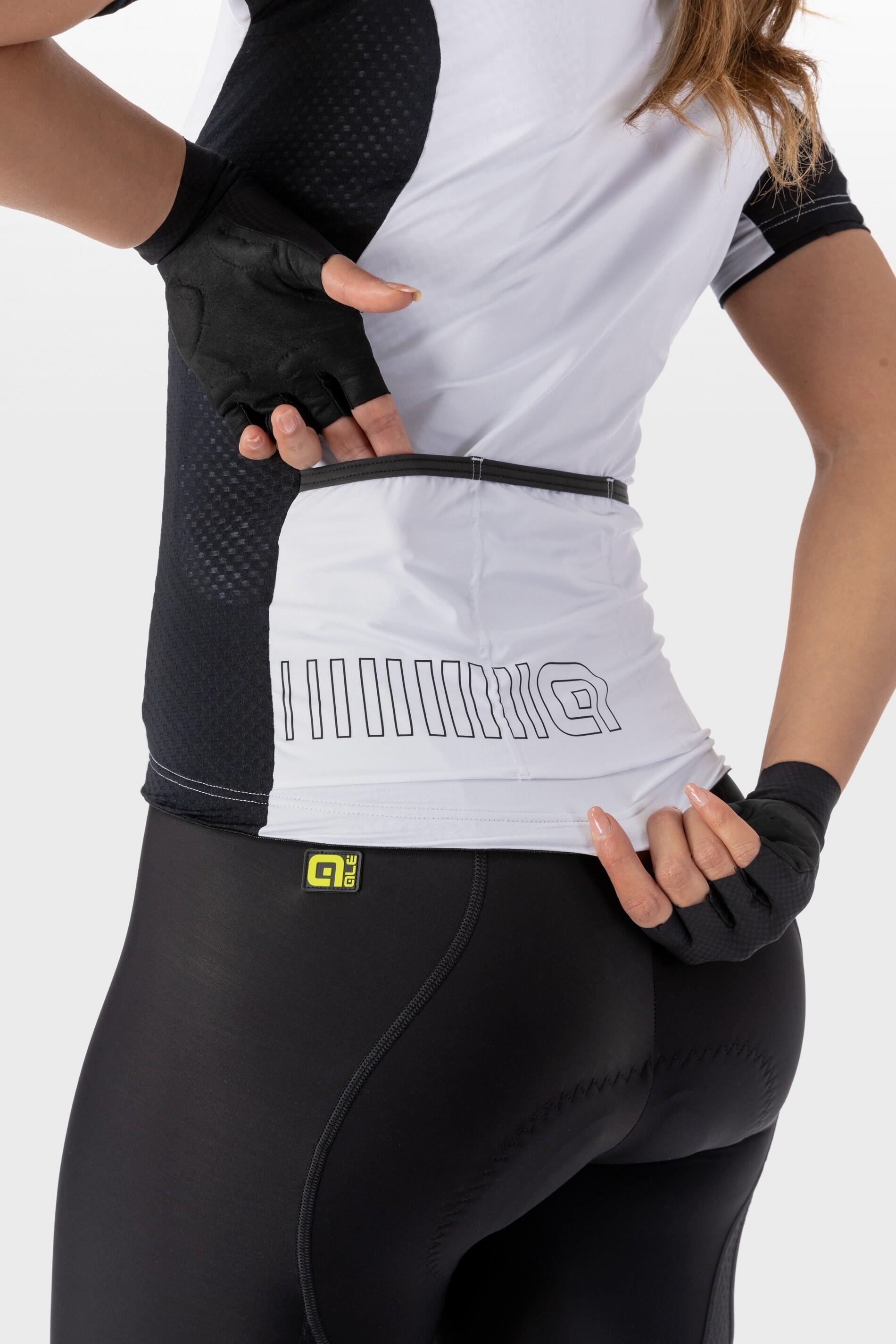 Maglia manica corta da donna Alé Color Block bianca 6/6