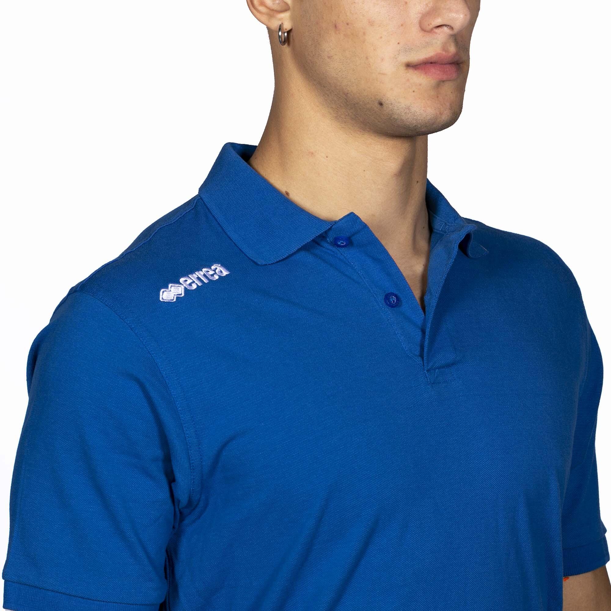 Camisa Polo Errea Team Color 2012 Ad Mc Azul Real Adulto 4/4