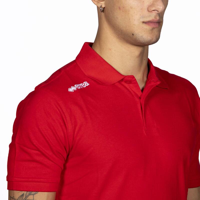 Polo Errea Team Colour 2012 Ad Mc Rosso  Adulto