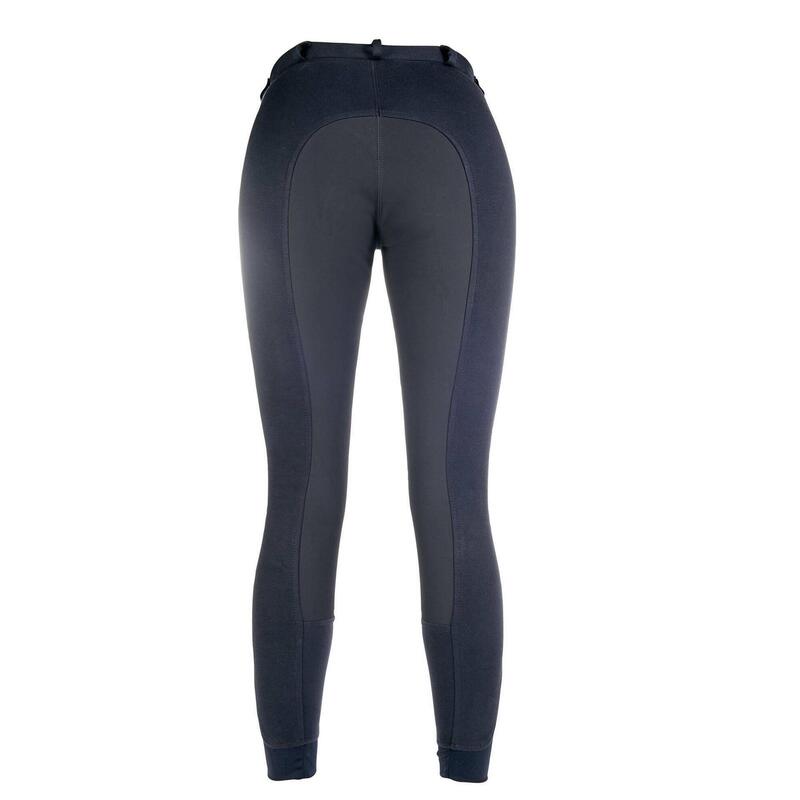 Damen Reithose Basic Belmtex Grip Easy 3/4 Besatz weiß/schwarz