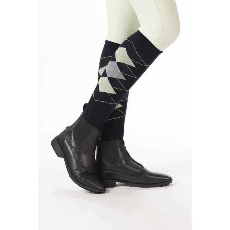 Socken für Reitsport 3er Set Cardiff braun/beige