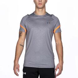 T-Shirt Under Armour Hg Rush 2.0 Emboss Ss Gris Adulte