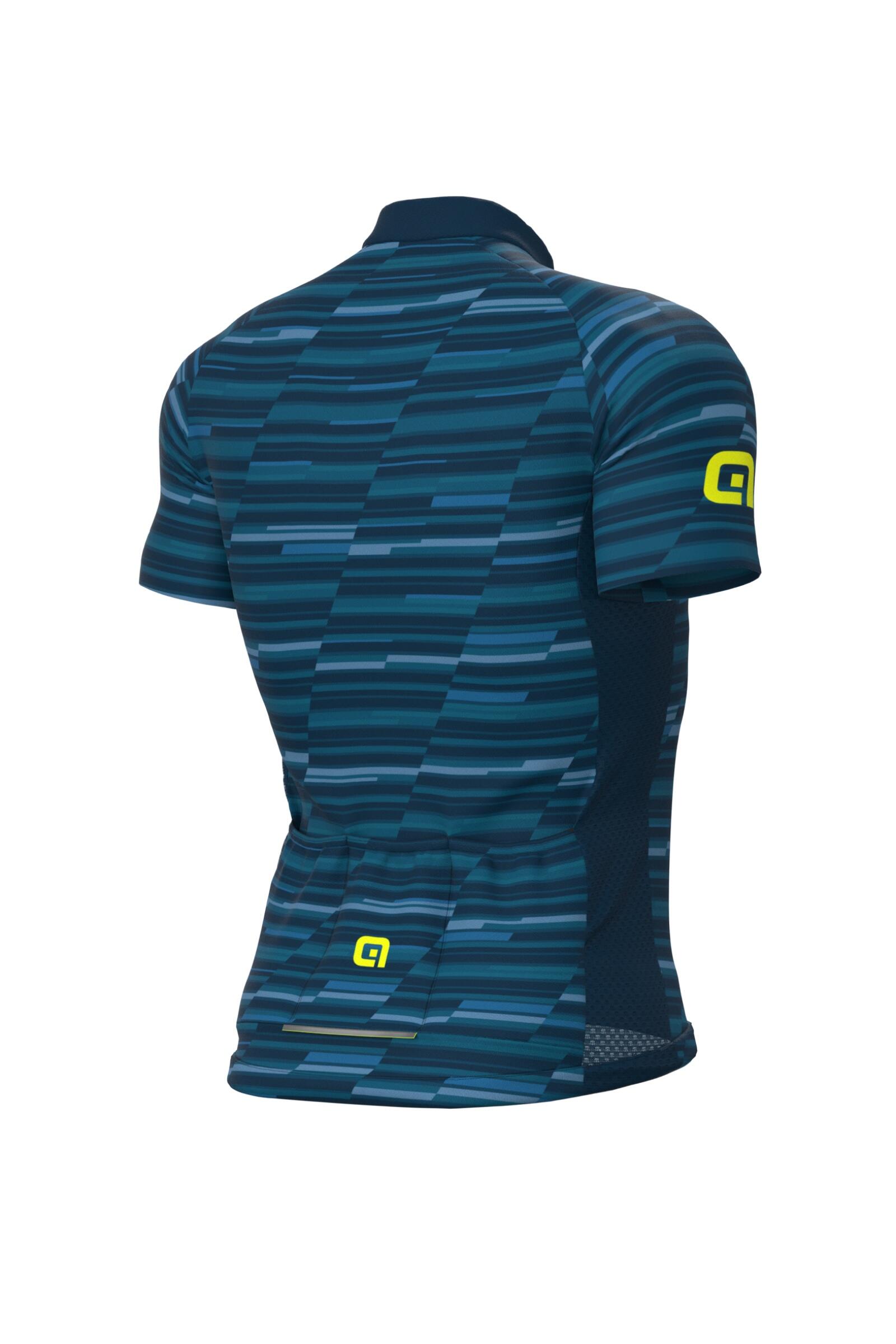 Maillot Cycliste Homme Manches Courtes - Solid Step Bleu 2/5