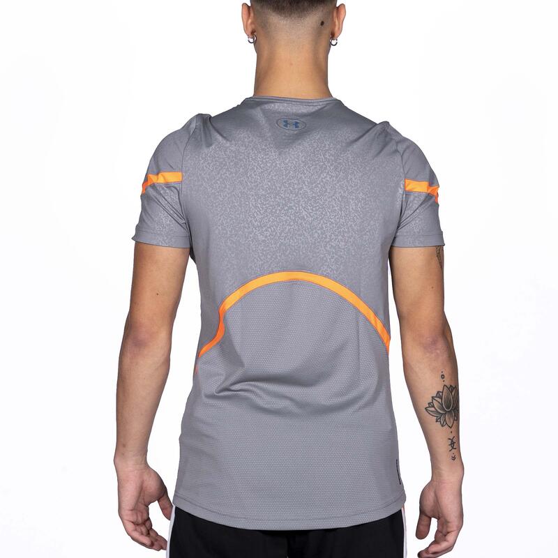 Camiseta Under Armour Hg Rush 2.0 Emboss Ss Gris Adulto