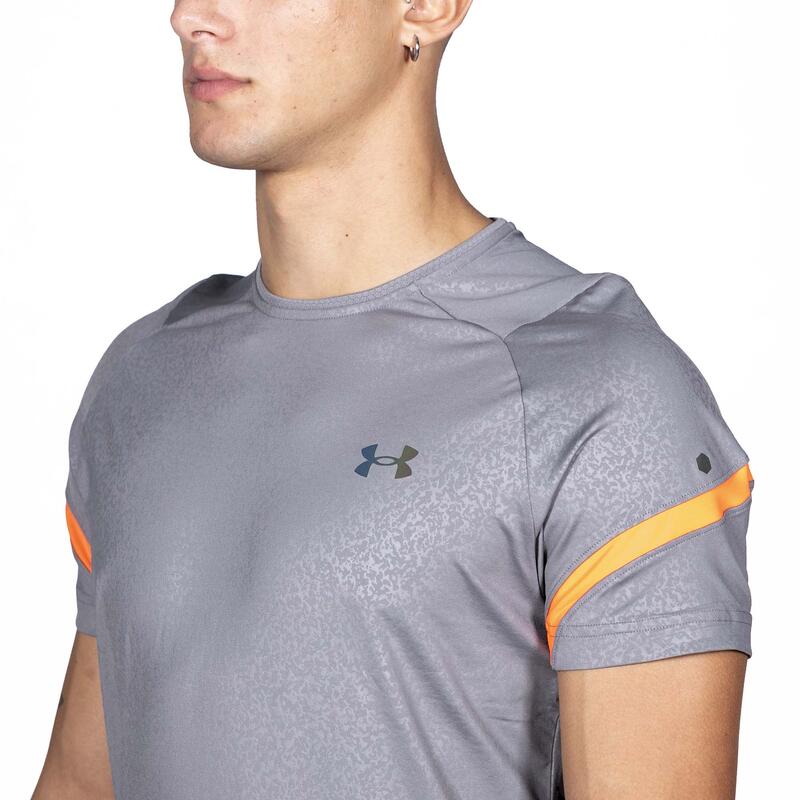 Camiseta Under Armour Hg Rush 2.0 Emboss Ss Gris Adulto