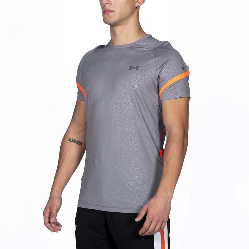 Camiseta Under Armour Hg Rush 2.0 Emboss Ss Gris Adulto