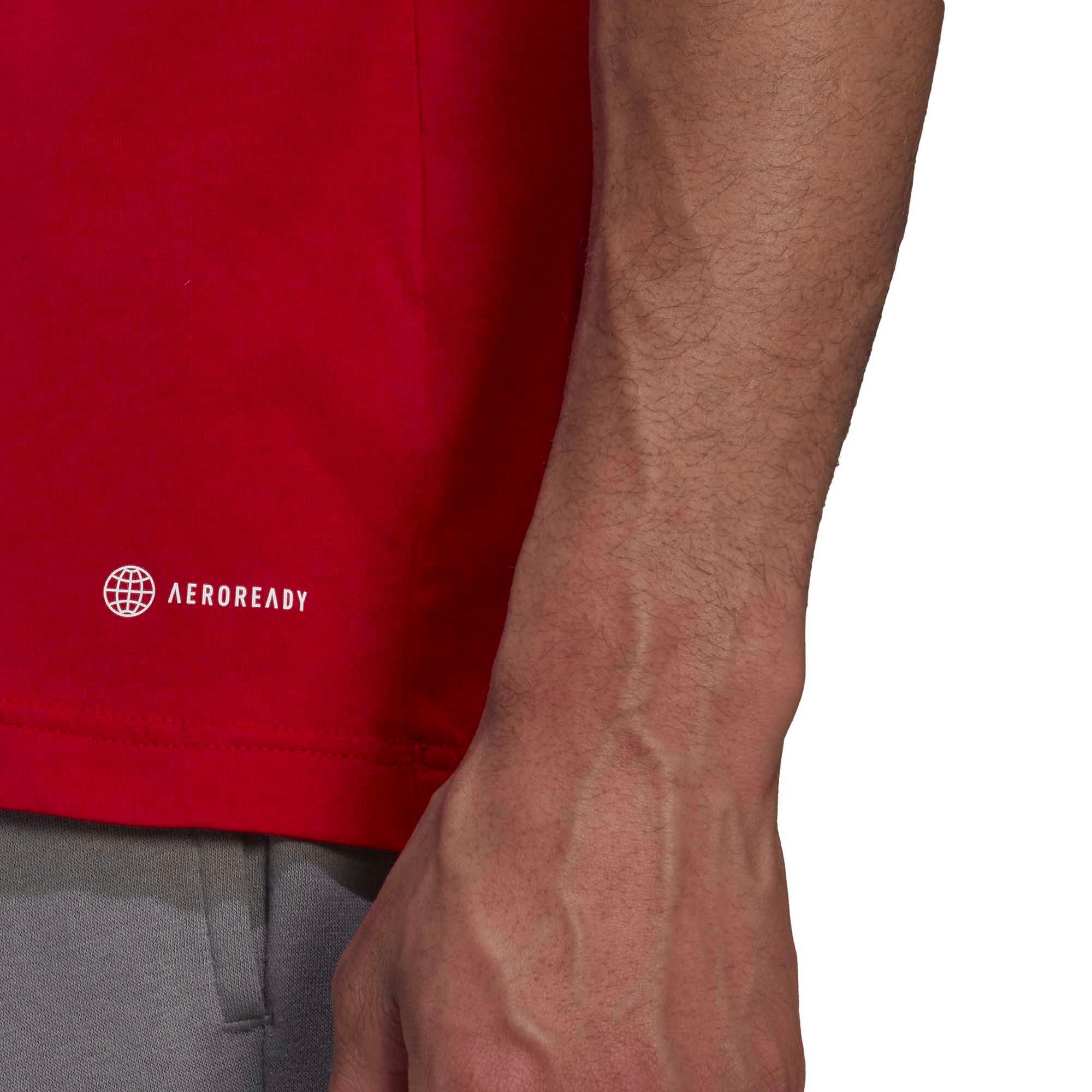 Adidas Entrada 22 T-Shirt voor Mannen in Team Power Rood 5/7