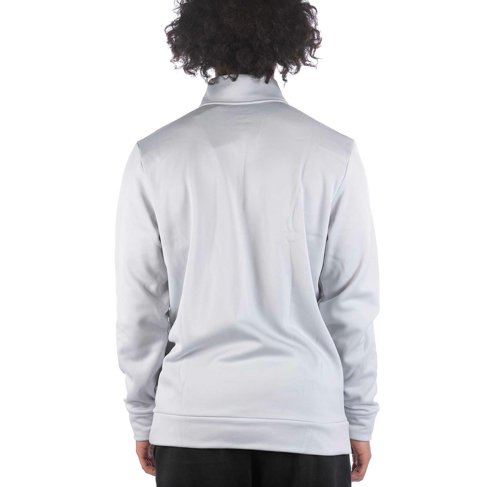 Felpa Uomo Under Armour in Pile con Zip 1/4 Grigio Chiaro 1373358 3/5