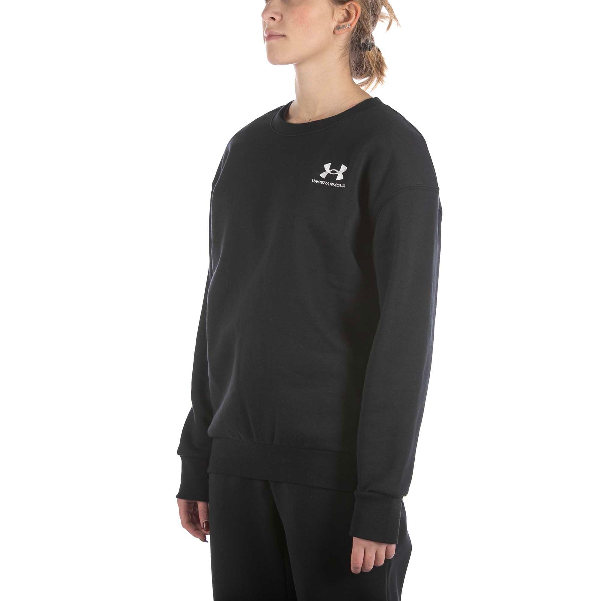 Under Armour Essential Sweat-Shirt En Polaire Noir Femme 2/4