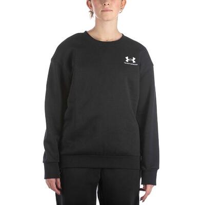 Under armour essentiële zwarte fleece sweatshirt vrouwen