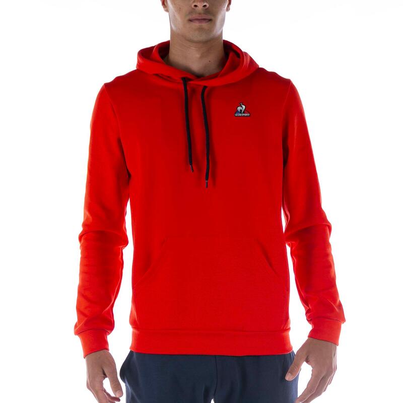 Felpa Le Coq Sportif Ess Hoody Rosso Adulto