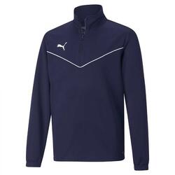 Puma Teamrise Sweatshirt 1/4 Zip Top Jr Bleu Enfant