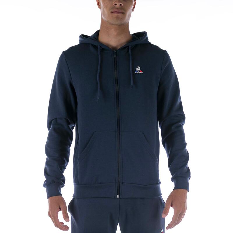 Le Coq Sportif Ess Fz Hoody N°3 M Blauw Sweatshirt Volwassenen