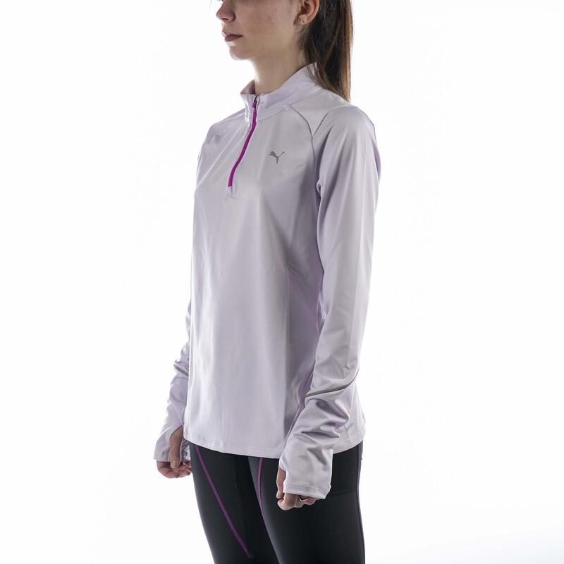 Sweat-Shirt En Maille Puma Run 5K Lilas Femme