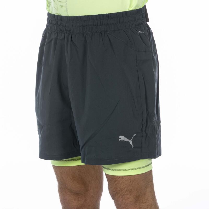 Puma Short Run 2In1 5''' Gris Adulto