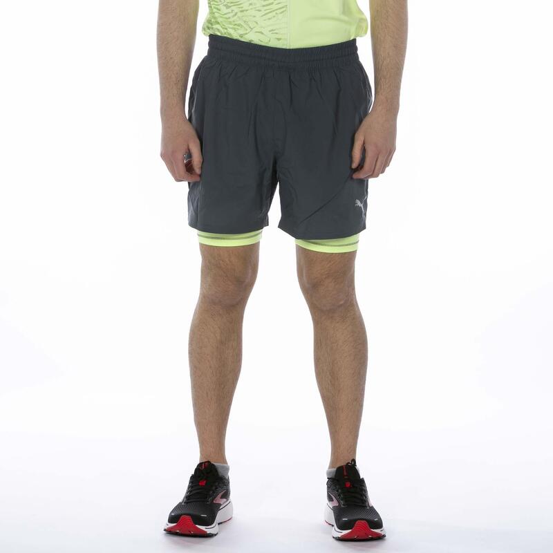 Puma Short Run 2In1 5''' Gris Adulto