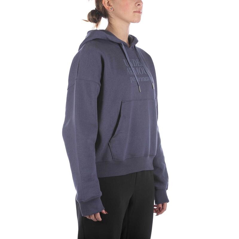 Felpa Under Armour Essential Script Blu Donna