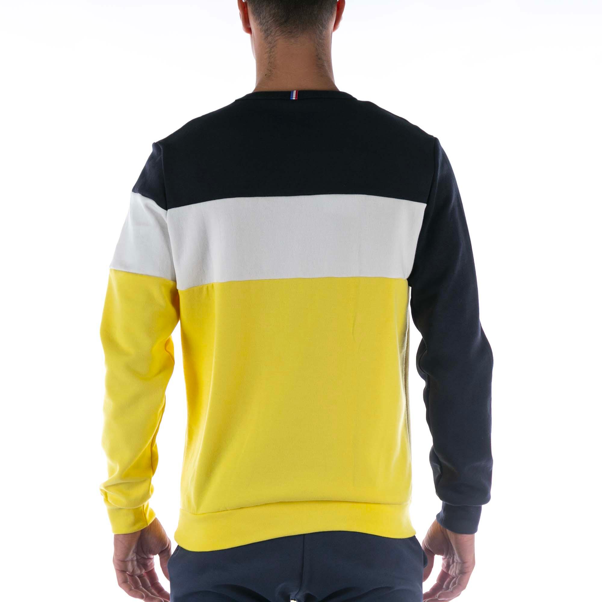 Sweat Le Coq Sportif Saison 2 Bleu Jaune Adulte 3/4