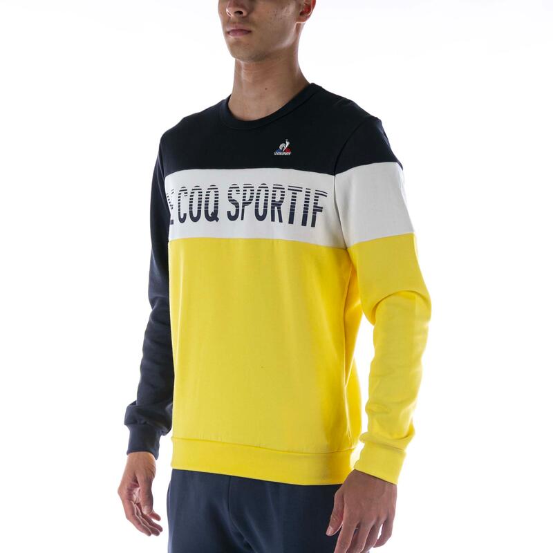 Felpa Le Coq Sportif Saison 2  Blu Giallo Adulto