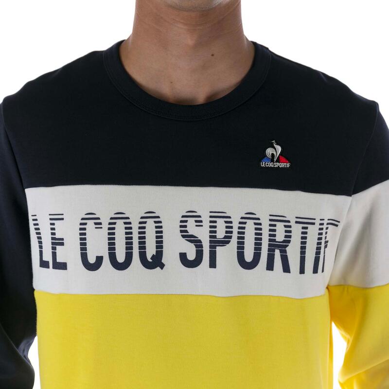 Le Coq Sportif Saison 2 Blauw Geel Sweatshirt Volwassenen