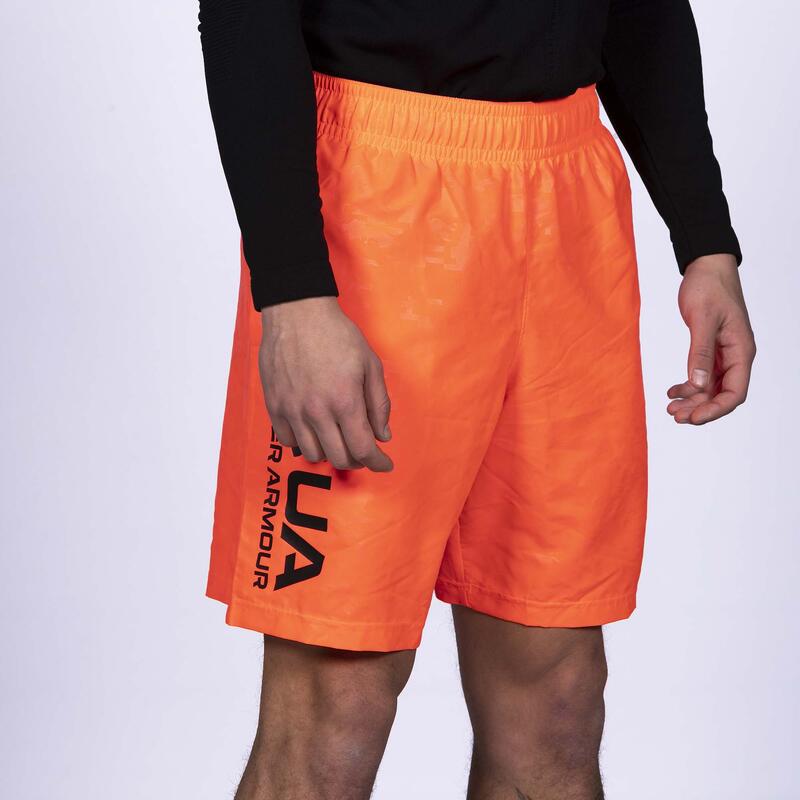 Short Under Armour Woven Emboss Orange Adulte