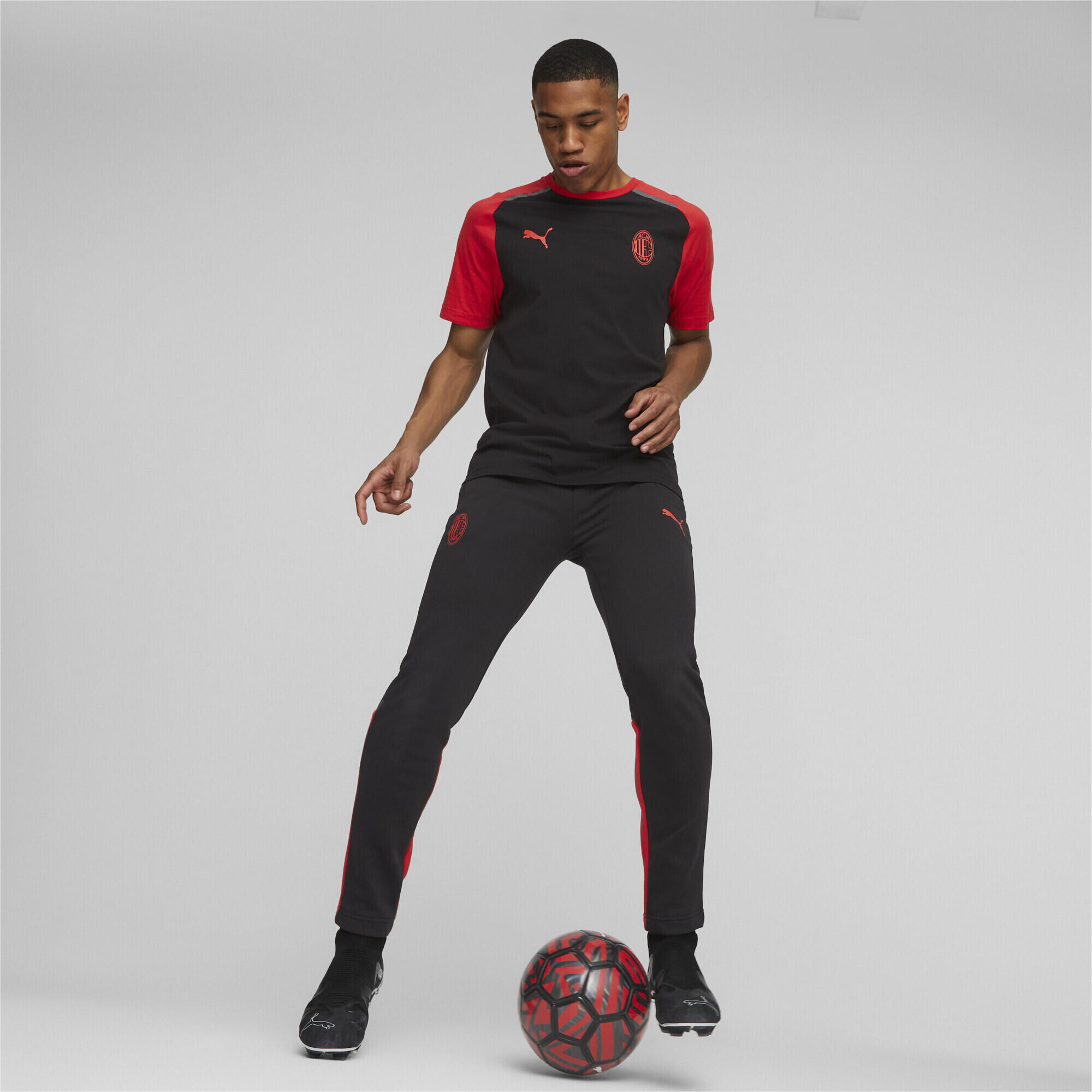 AC Milan Football Casuals Trainingshose Herren PUMA Black For All Time Red 5/6