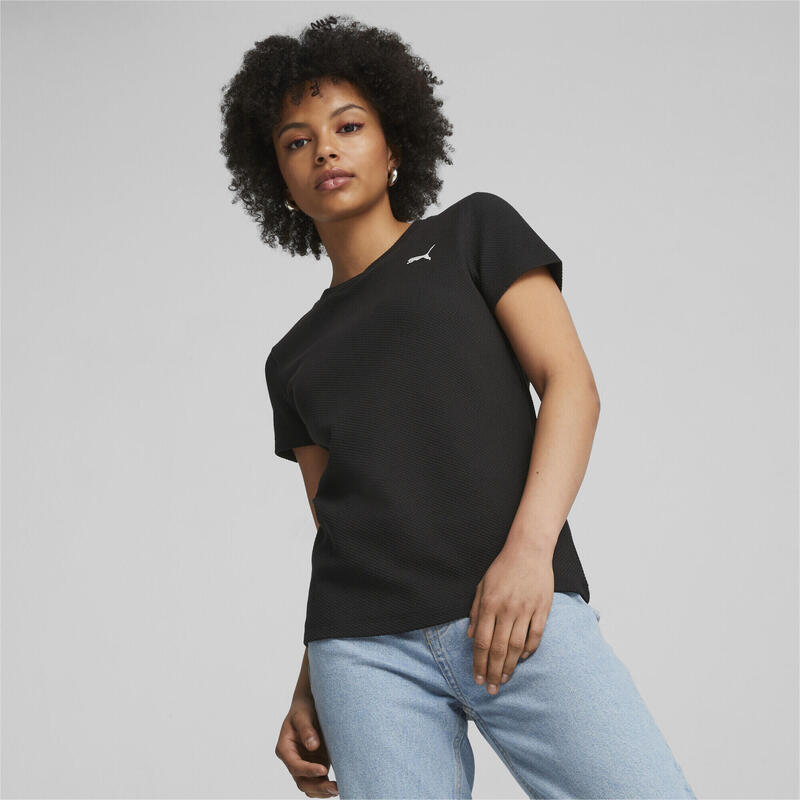 HER T-shirt met structuur voor dames PUMA Black