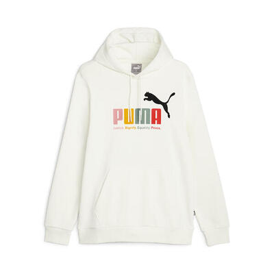 Ess+ meerkleurige hoodie fl puma warm white