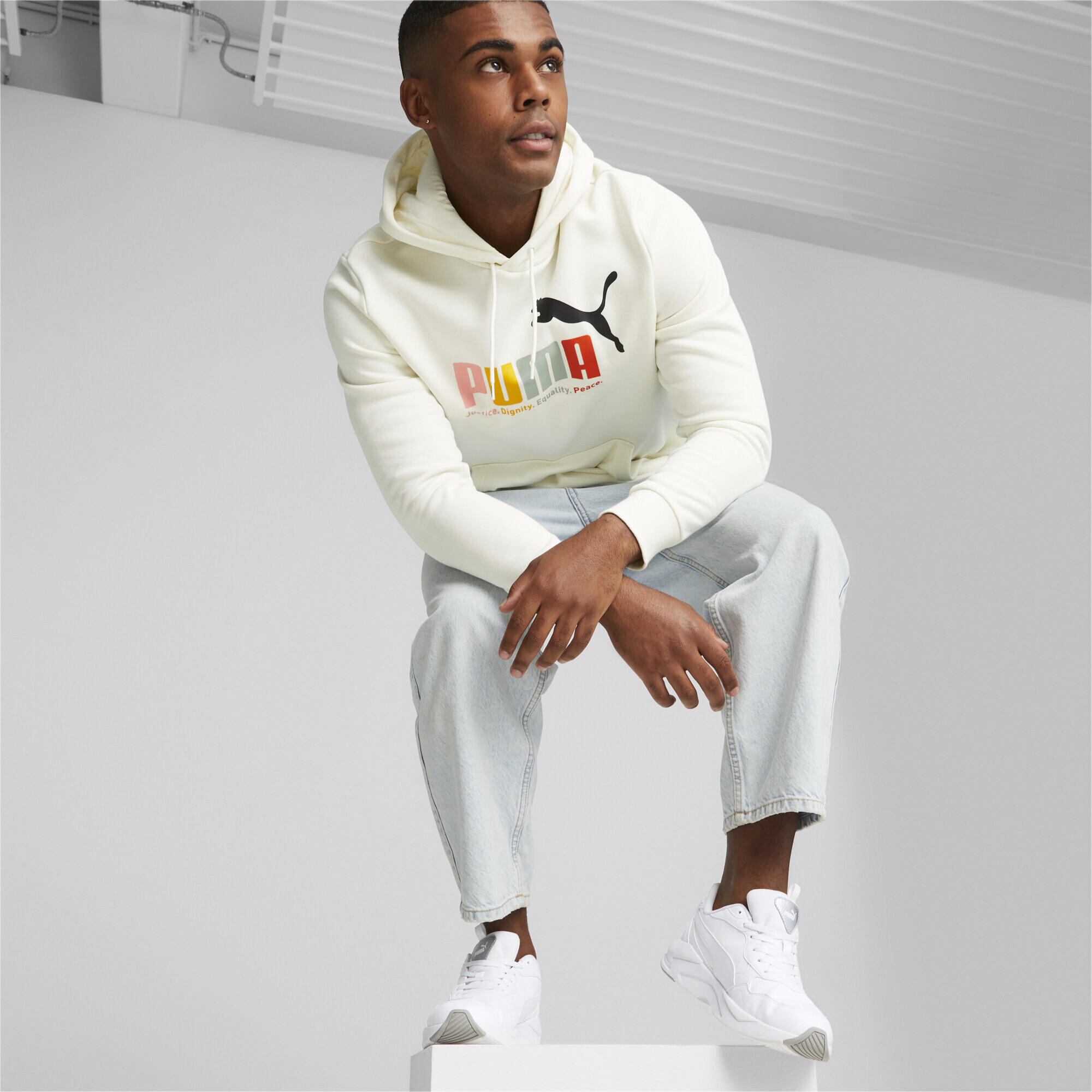 Hoodie polaire multicolore ESS+ PUMA Warm White 3/6