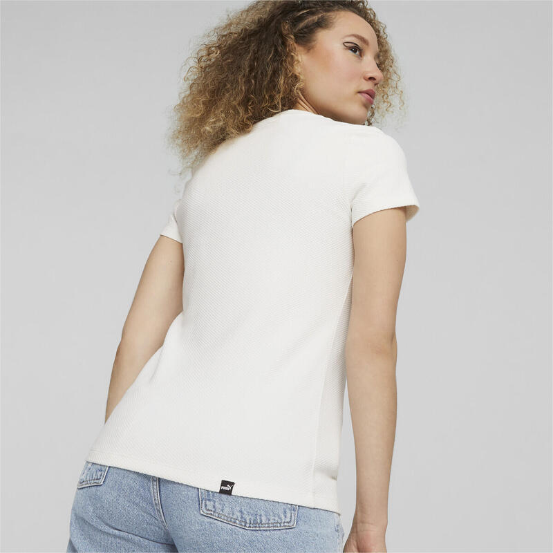 HER T-shirt met structuur voor dames PUMA White