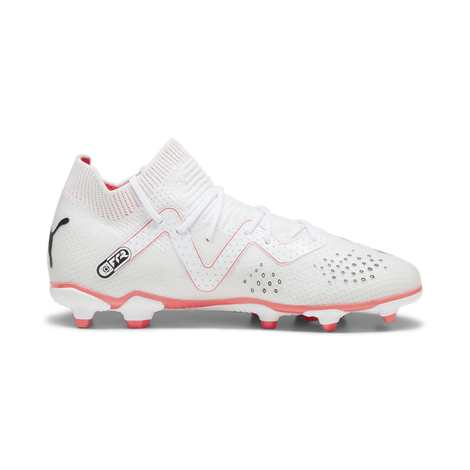 Scarpe da calcio FUTURE PRO FG/AG da ragazzi PUMA White Black Fire Orchid Red 5/6
