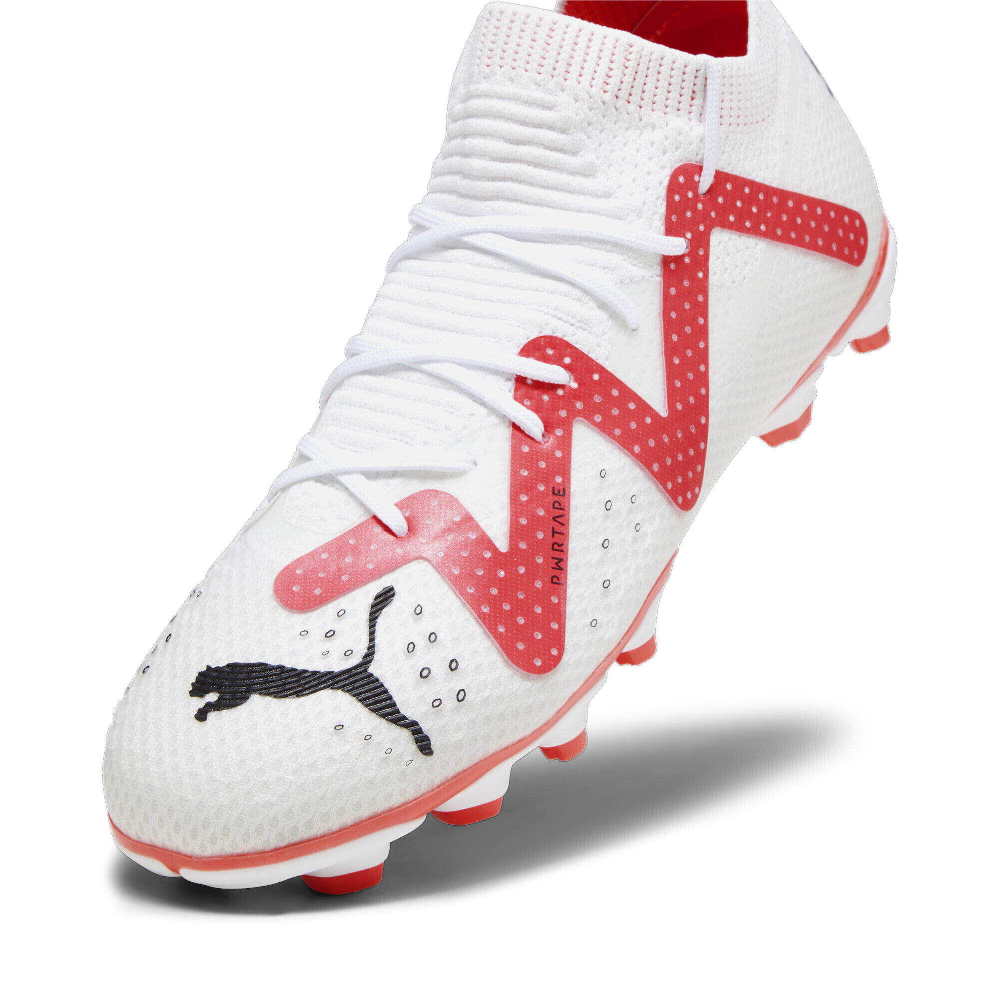 Scarpe da calcio FUTURE PRO FG/AG da ragazzi PUMA White Black Fire Orchid Red 6/6