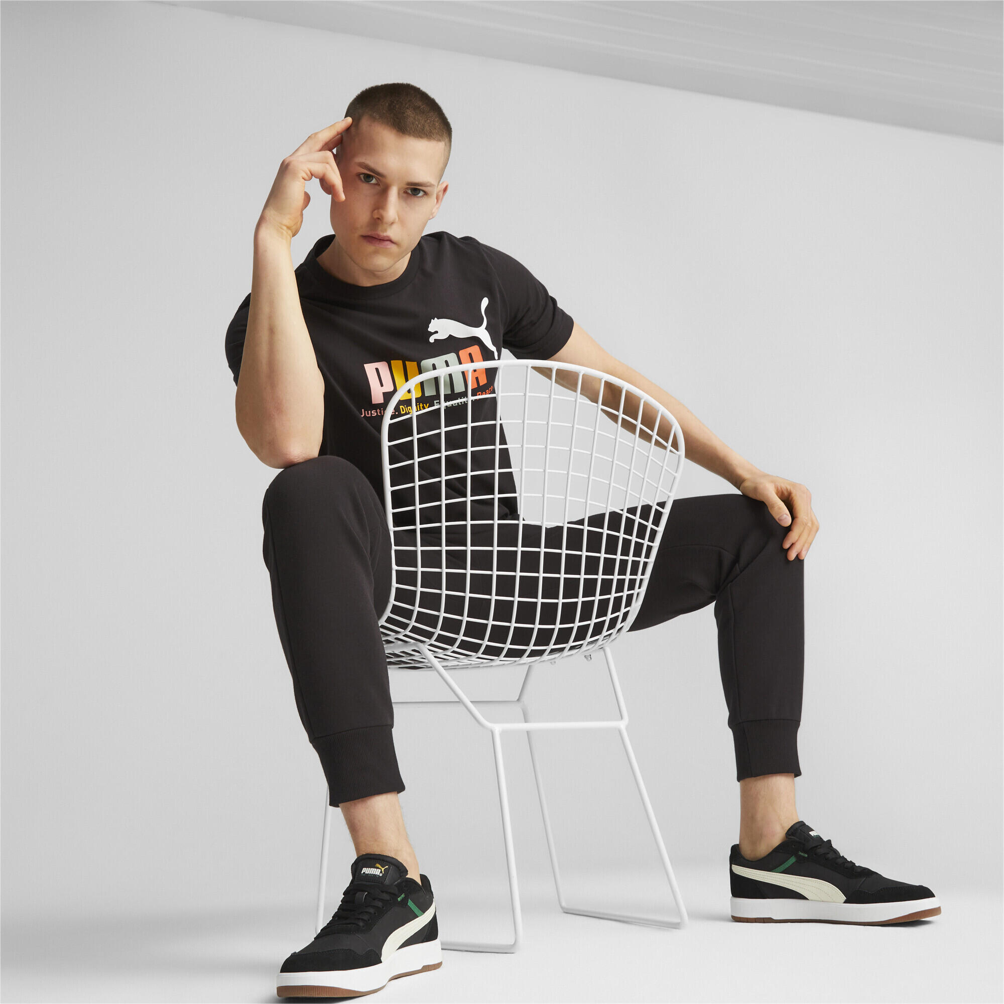 Camiseta ESS+ multicolor Hombre PUMA Black 3/5