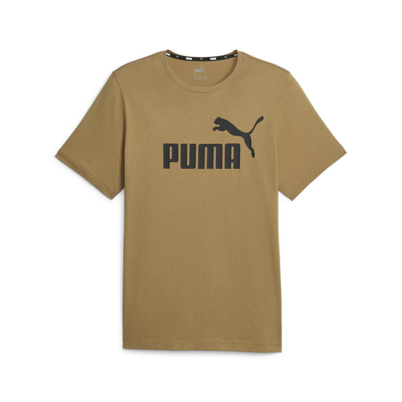Essentials herenshirt met logo PUMA Toasted Beige