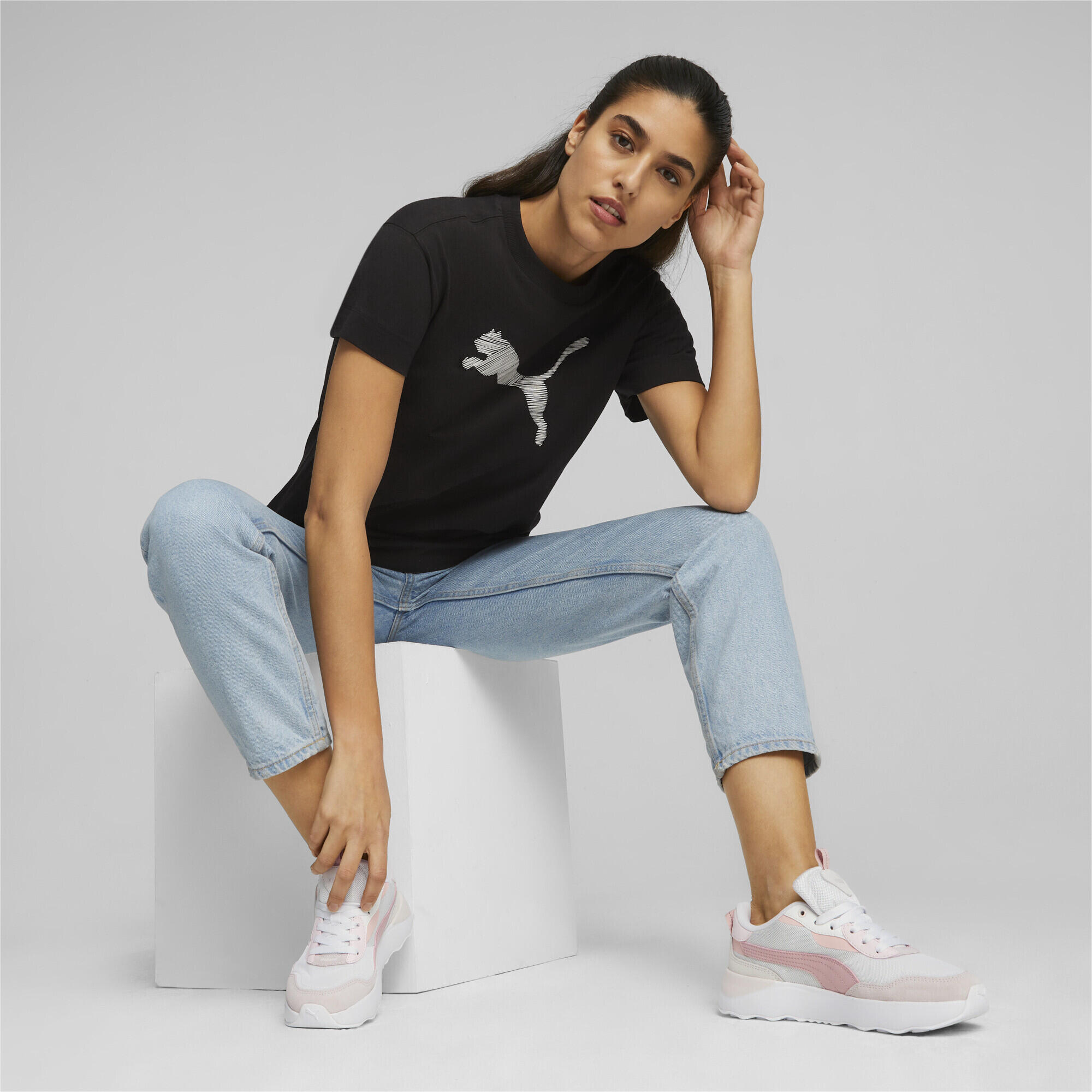 T-shirt HER da donna PUMA Black 3/5