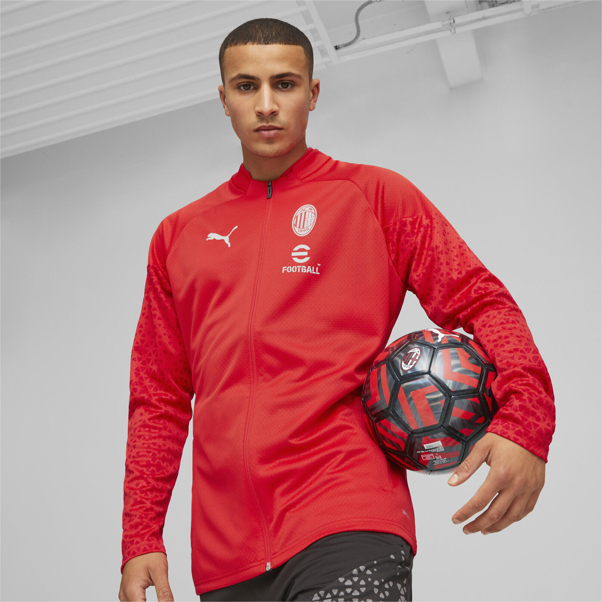 Giacca da training calcio AC Milan PUMA For All Time Red Feather Gray 2/7