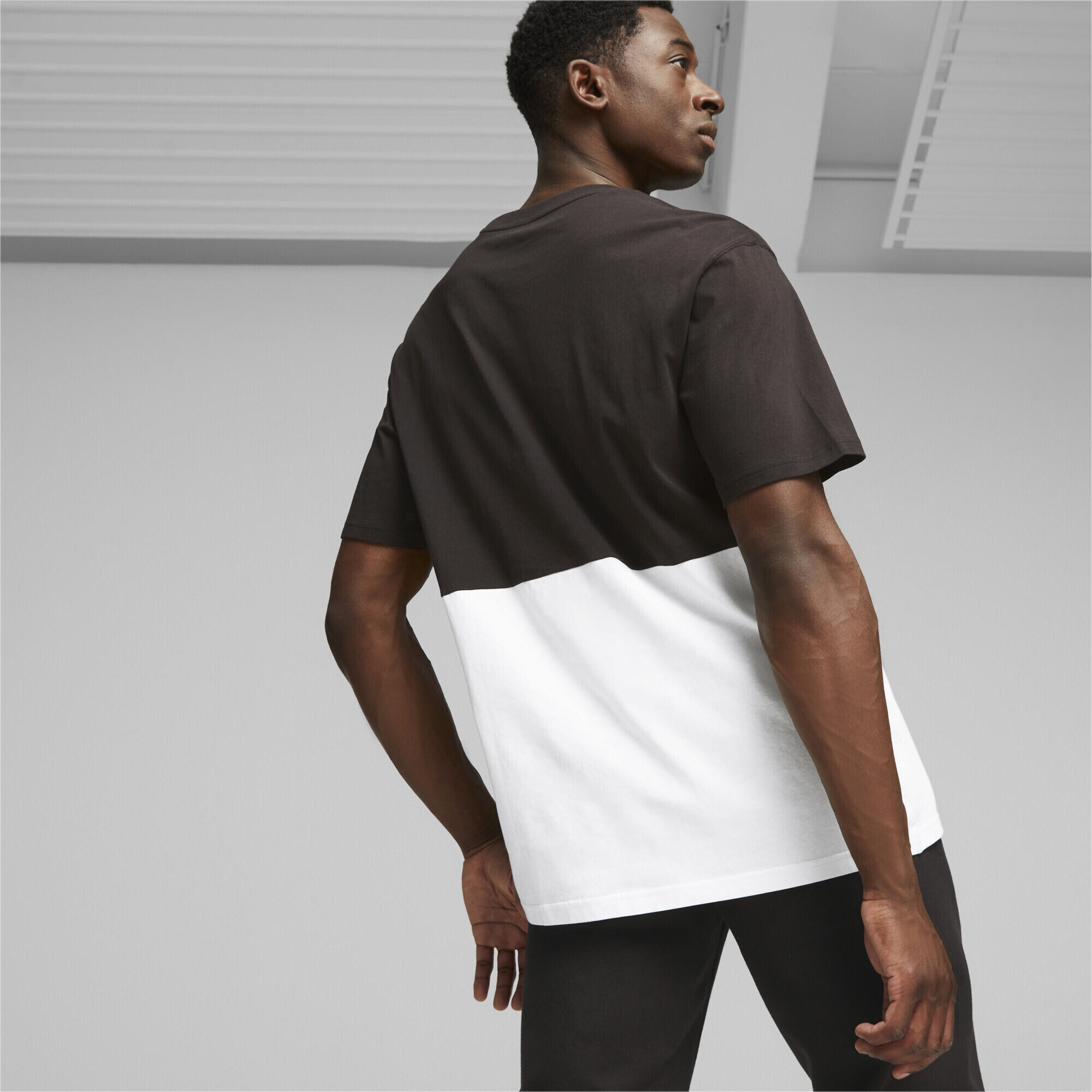 PUMA POWER T-shirt voor heren PUMA Black White 4/5