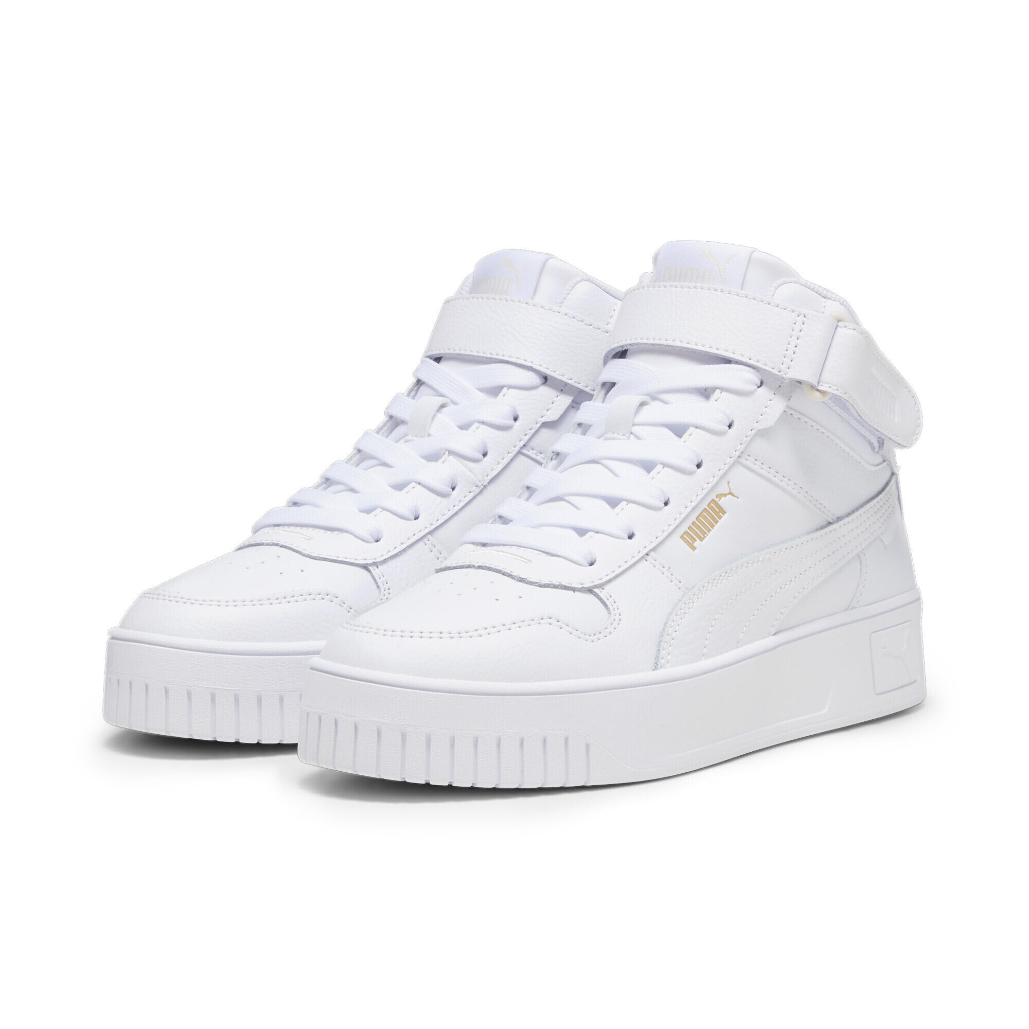 Puma - Sneakers Mi-hautes Carina Street Femme Puma - Baskets - Blanc|jaune - Decathlon