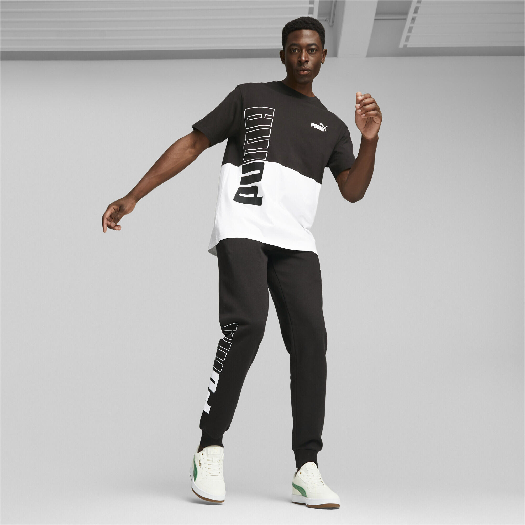 PUMA POWER T-shirt voor heren PUMA Black White 3/5