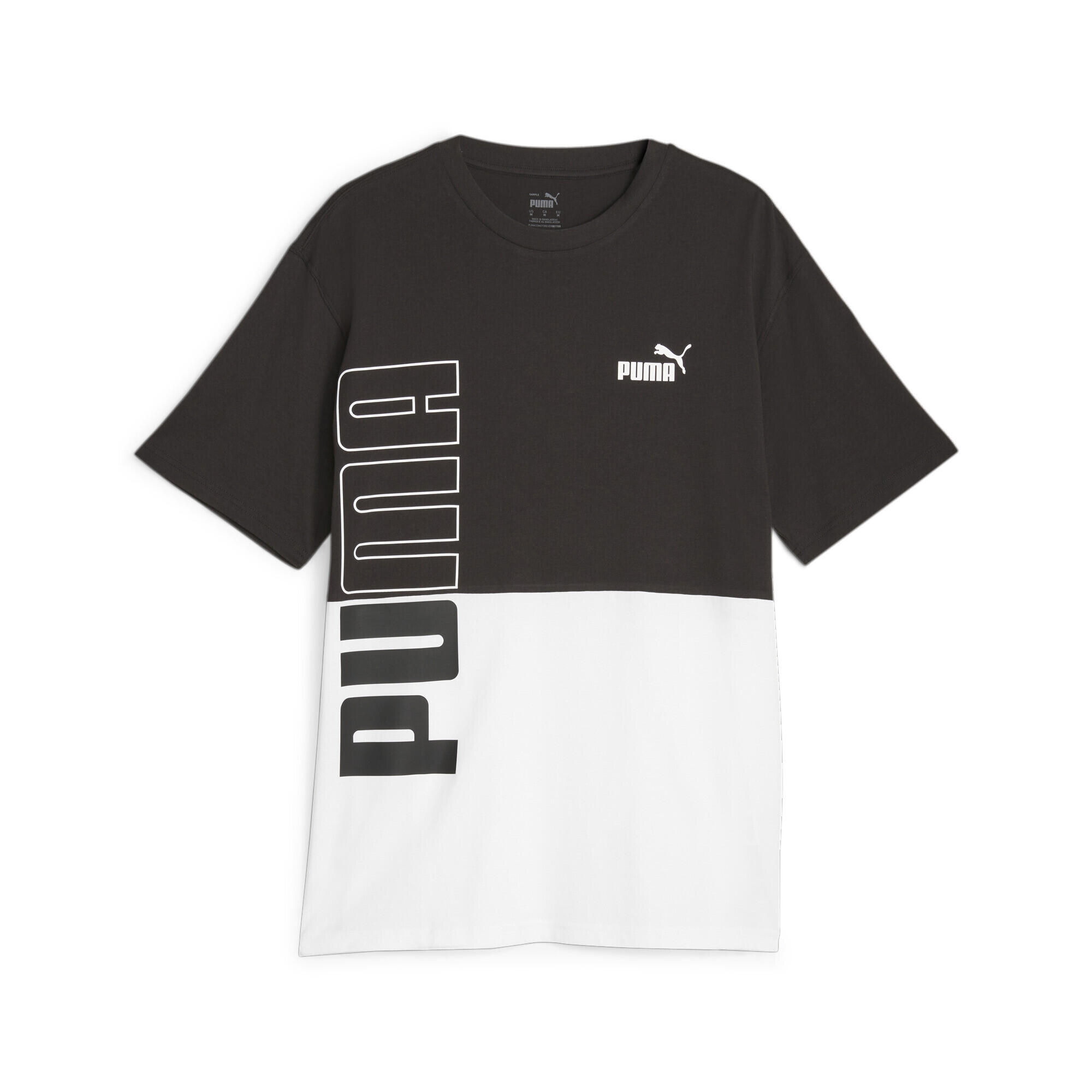PUMA POWER T-shirt voor heren PUMA Black White 1/5