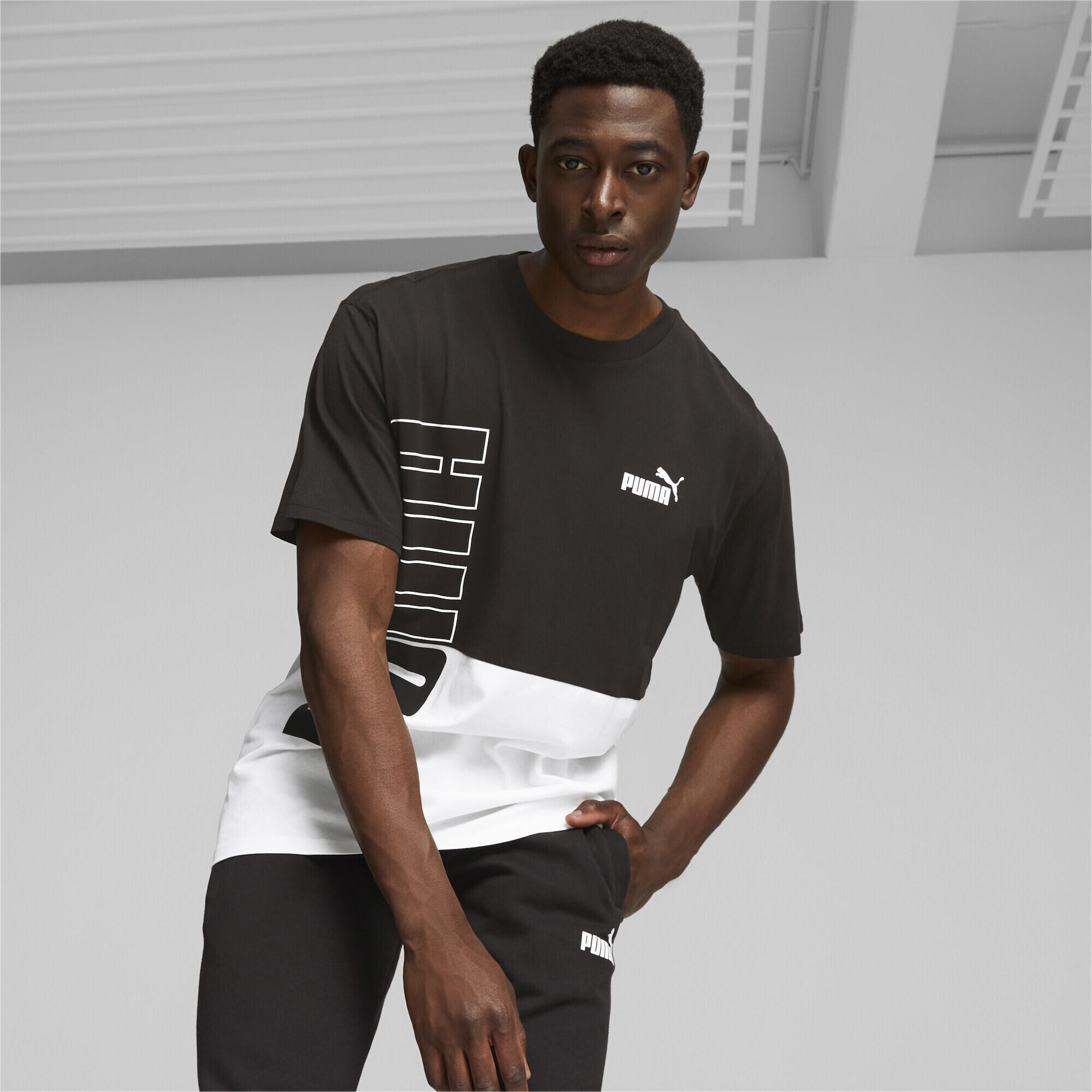 PUMA POWER T-shirt voor heren PUMA Black White 2/5