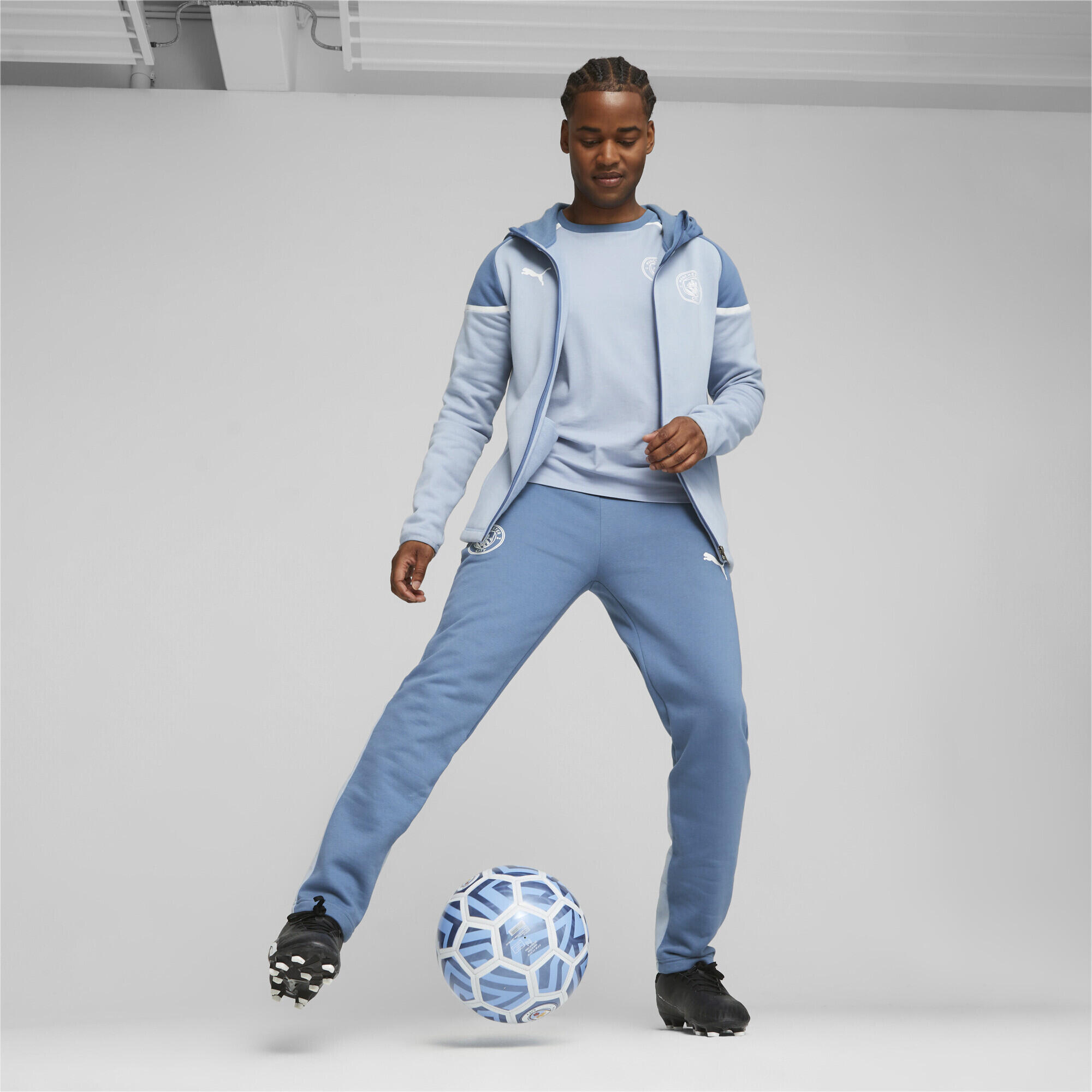 Pantalones de deporte de fútbol Manchester City Casuals PUMA Deep Dive Blue Wash 3/6